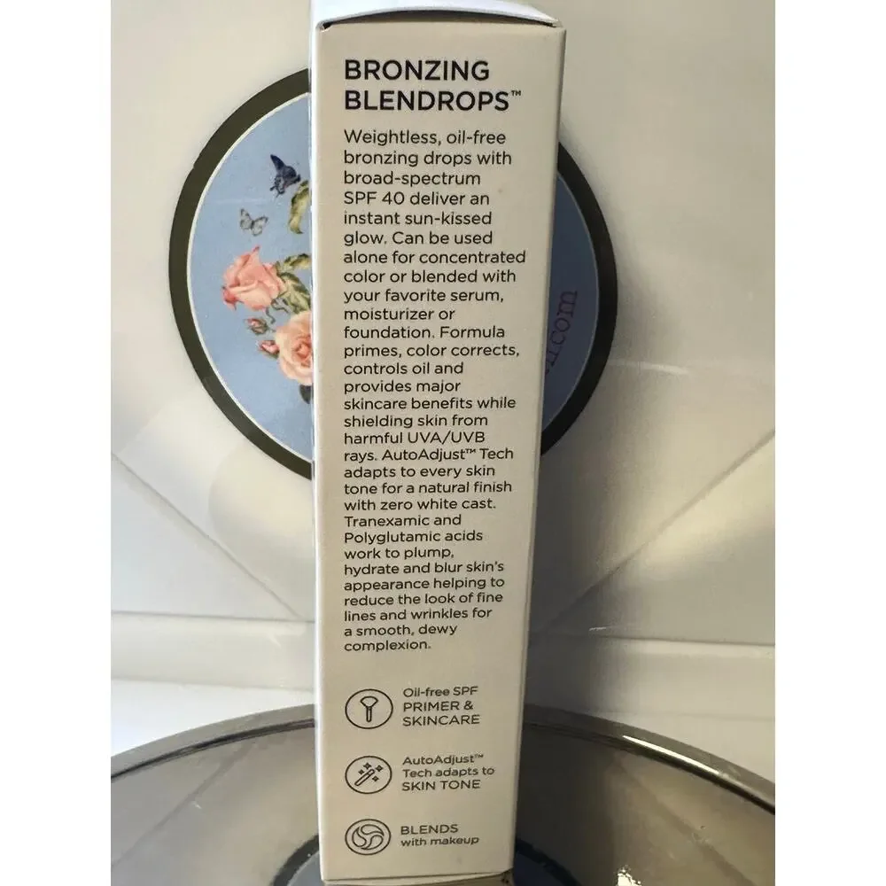 Bronzing Blendrops Broad Spectrum SPF 40 Sun-Kissed Finish Priming Drops NEW